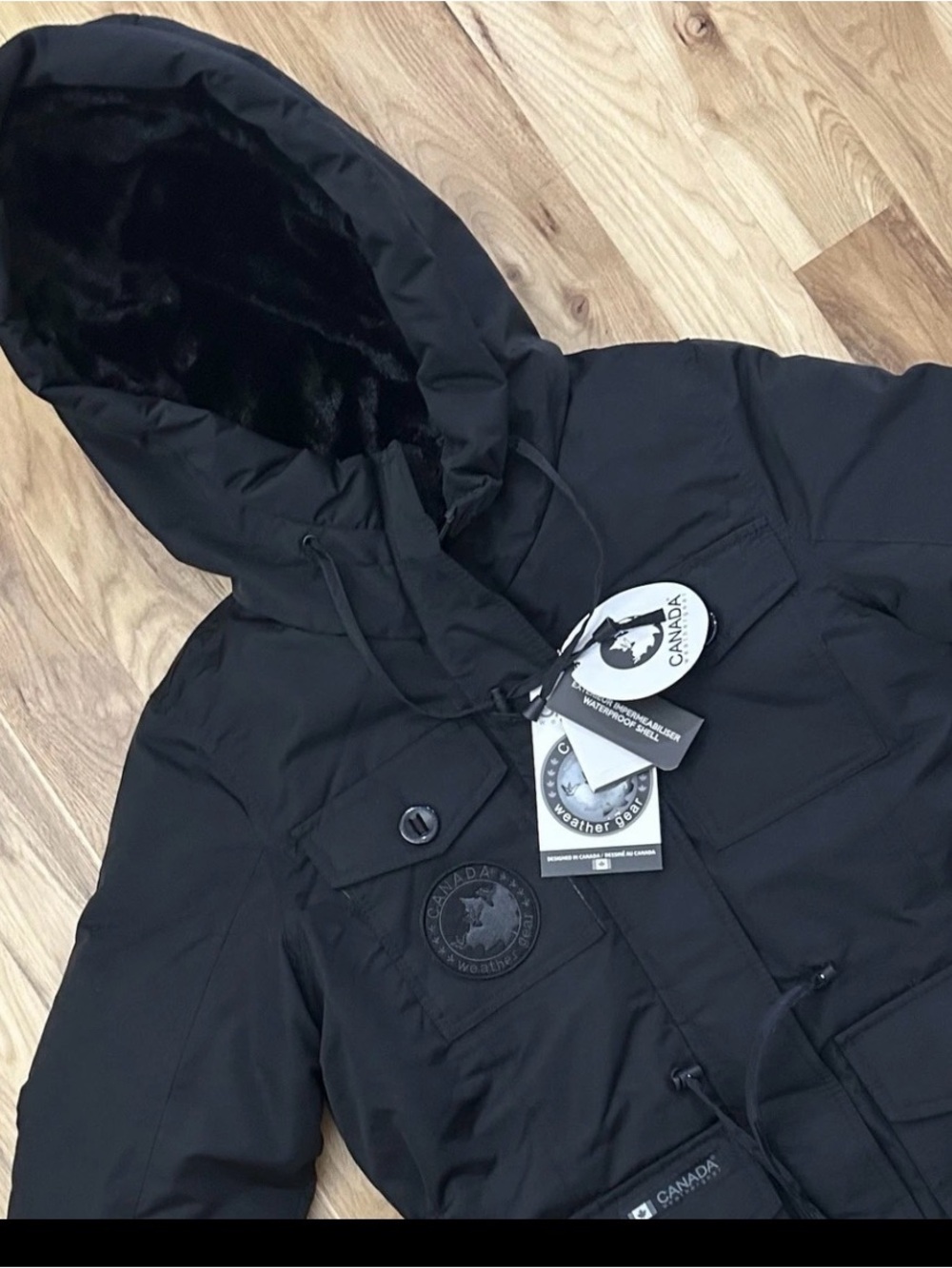 NWT Canada Weather Gear Womens Small Heavyweight Winter Parka Jacket Black